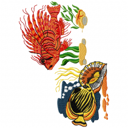 Fishes Embroidery Design 8 Fishes Embroidery Design 8